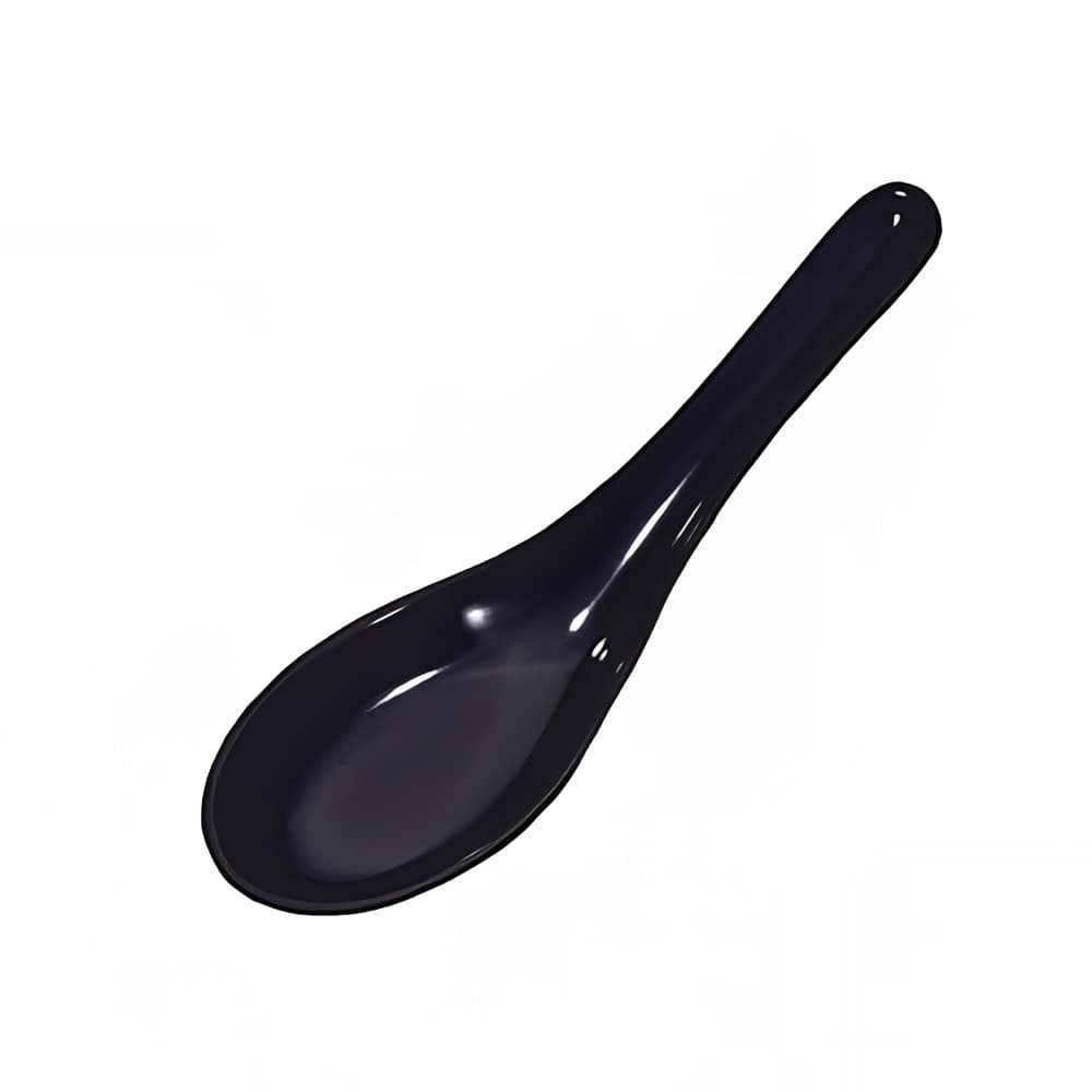 Town 1 oz Chinese Soup Spoon, Melamine Black, 5 5/8 in (22801B)
