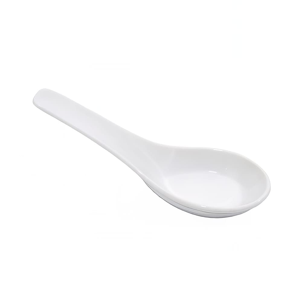 Town 2/3 oz Chinese Soup Spoon, Ceramic White, 5 in (22802)