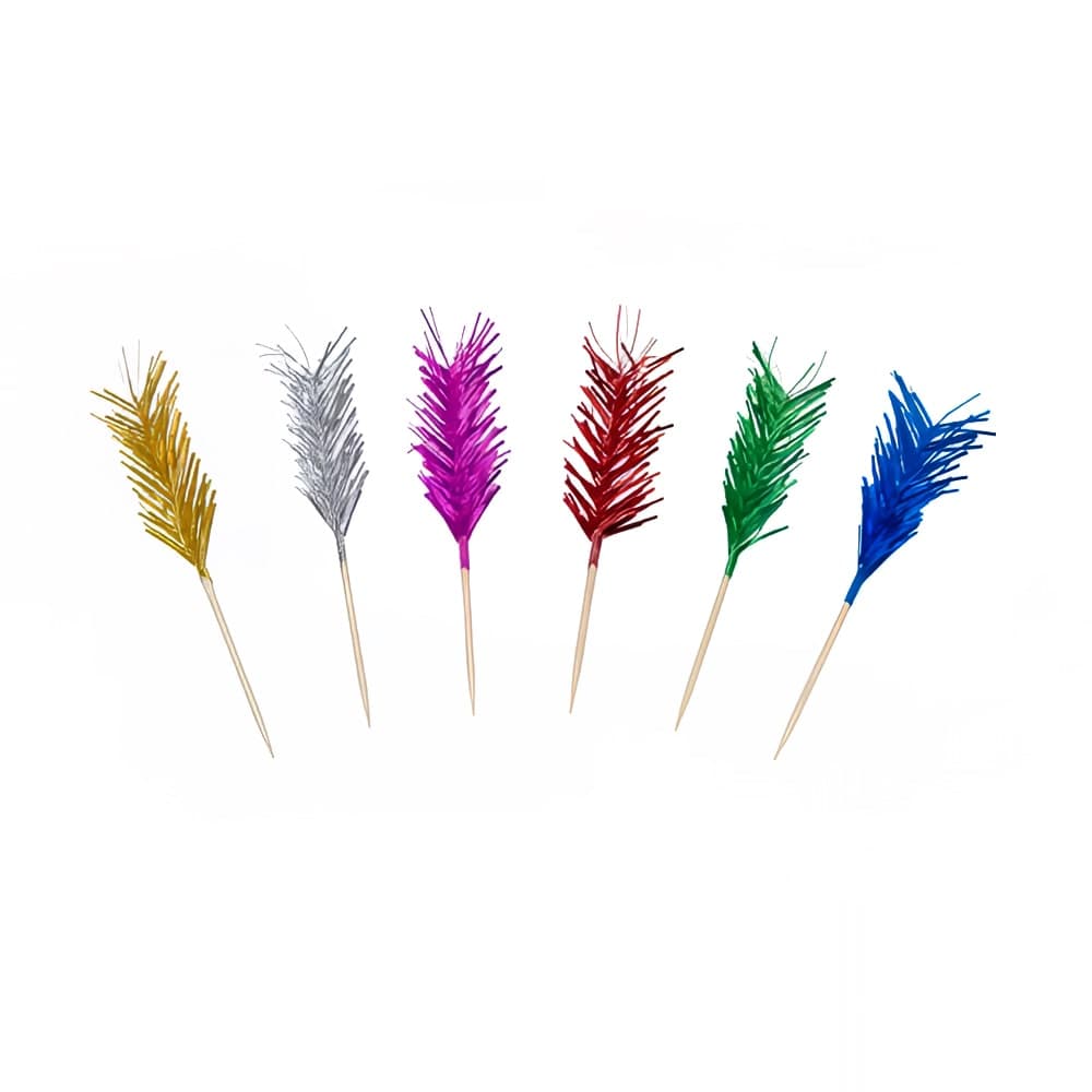 Town 4" Wood Frill Pick, Assorted Colors (51807)