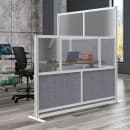 Luxor Modular Room Divider Starter Wall w/ PET & Acrylic Panels, 53"W x 48"H (MW-5348-FCG) thumbnail 5
