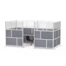 Luxor Modular Room Divider Starter Wall w/ PET & Acrylic Panels, 53"W x 48"H (MW-5348-FCG) thumbnail 6