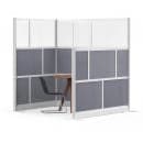 Luxor Modular Room Divider Starter Wall w/ PET & Acrylic Panels, 53"W x 48"H (MW-5348-FCG) thumbnail 7