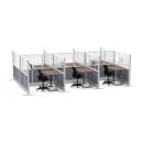 Luxor Modular Room Divider Starter Wall w/ PET & Acrylic Panels, 53"W x 48"H (MW-5348-FCG) thumbnail 9