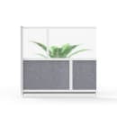 Luxor Modular Room Divider Add On Wall w/ PET & Acrylic Panels, 53"W x 48"H (MW-5348-XFCG) thumbnail 2