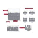 Luxor Modular Room Divider Add On Wall w/ PET & Acrylic Panels, 53"W x 48"H (MW-5348-XFCG) thumbnail 9