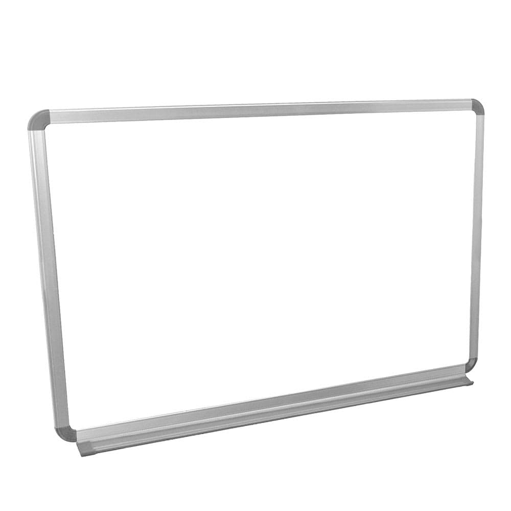 Luxor 36x24" Painted Steel Magnetic White Board w/ Aluminum Frame & Tray (WB3624W)
