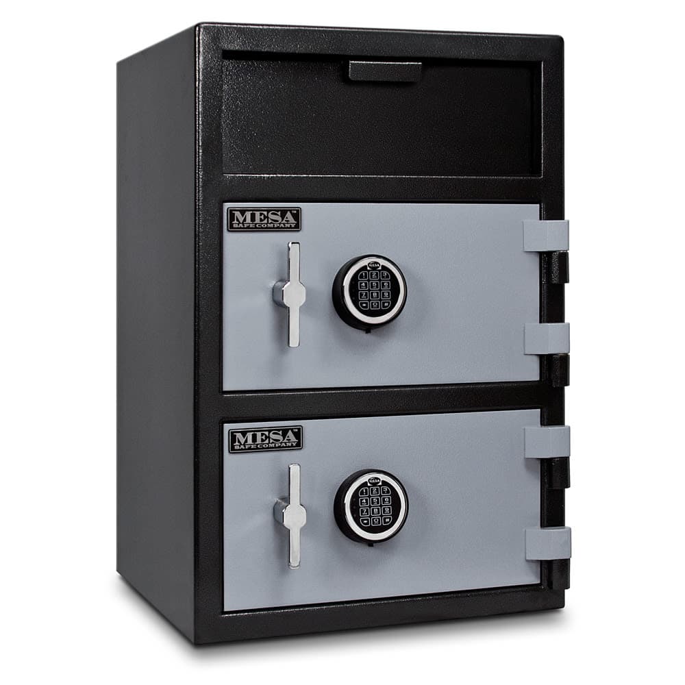 Mesa MFL3020EE BLKGR 3.6 cu ft 2 Compartment Drop Safe w/ Electronic Lock