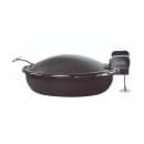 Spring USA 2382-8/36 15 1/4" Steel Sauteuse Pan Chafing Dish - Induction Ready, Titanium w/ Chrome Accents thumbnail 2