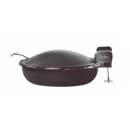 Spring USA 2382-897/36 15 1/4" Steel Sauteuse Pan Chafing Dish - Induction Ready, Titanium w/ Gold Accents thumbnail 2