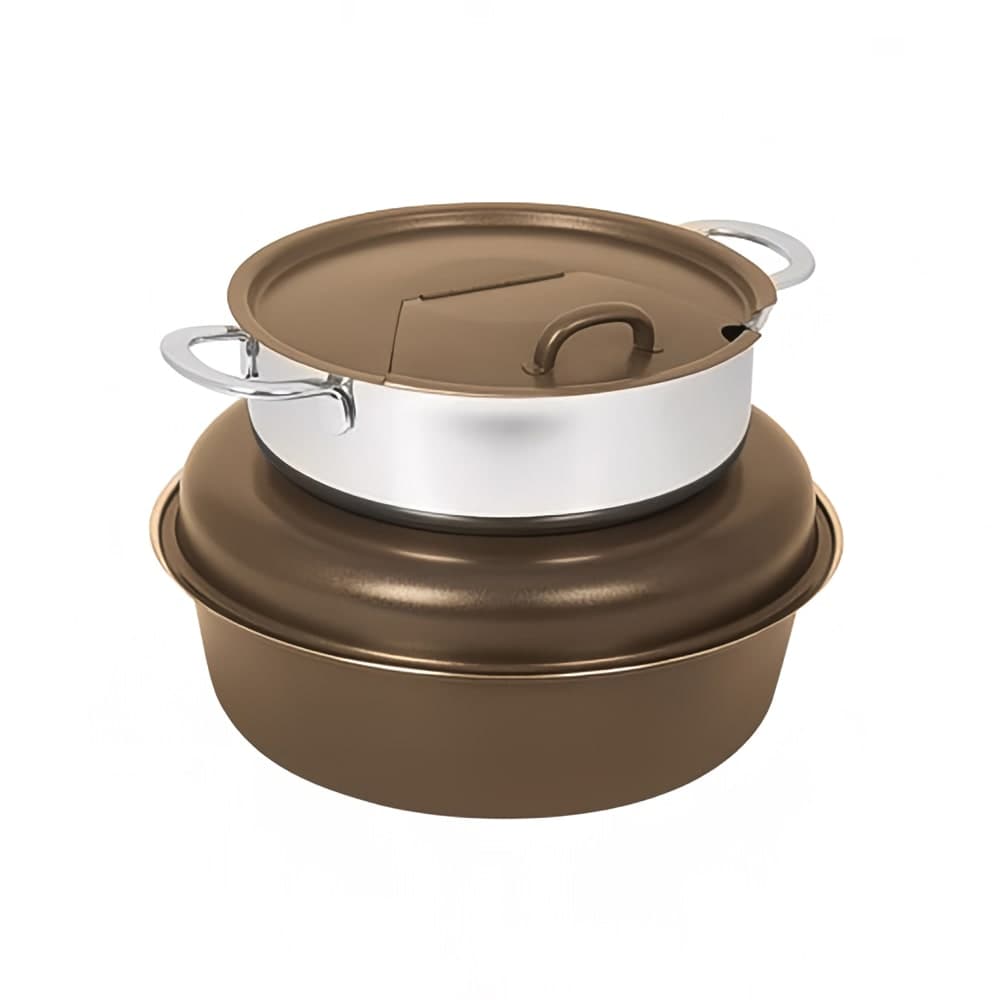 Spring USA 2385-567/6 6 qt Soup Tureen - Induction Ready, Bronze w/ Chrome Accents