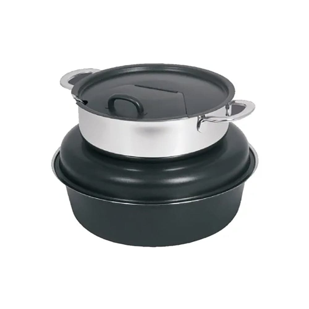 Spring USA 2385-88/6 6 qt Soup Tureen - Induction Ready, Titanium w/ Black Pearl Accents