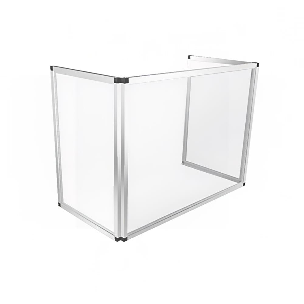 Spring USA MSG3619 3 Sided Folding Sneeze Guard - 36"W x 25"D x 19 1/2"H, Acrylic w/ Aluminum Frame
