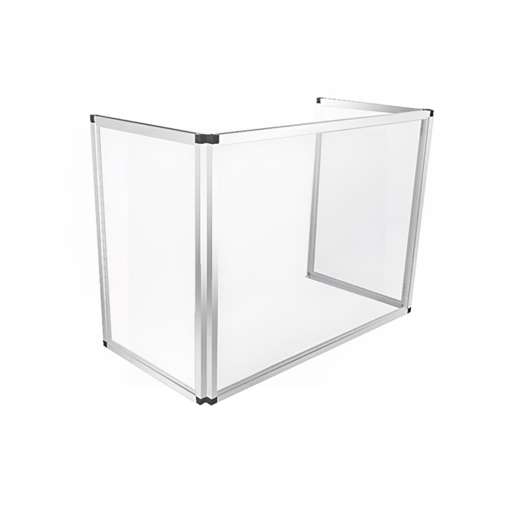 Spring USA MSG3624 3 Sided Folding Sneeze Guard - 36"W x 25"D x 24"H, Acrylic w/ Aluminum Frame