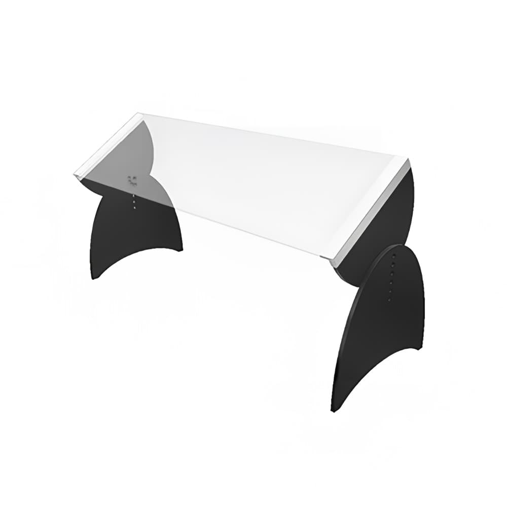 Spring USA PSG36B Pivoting Sneeze Guard - 36"W x 18"D x 17 3/10"H, Acrylic, Clear/Black