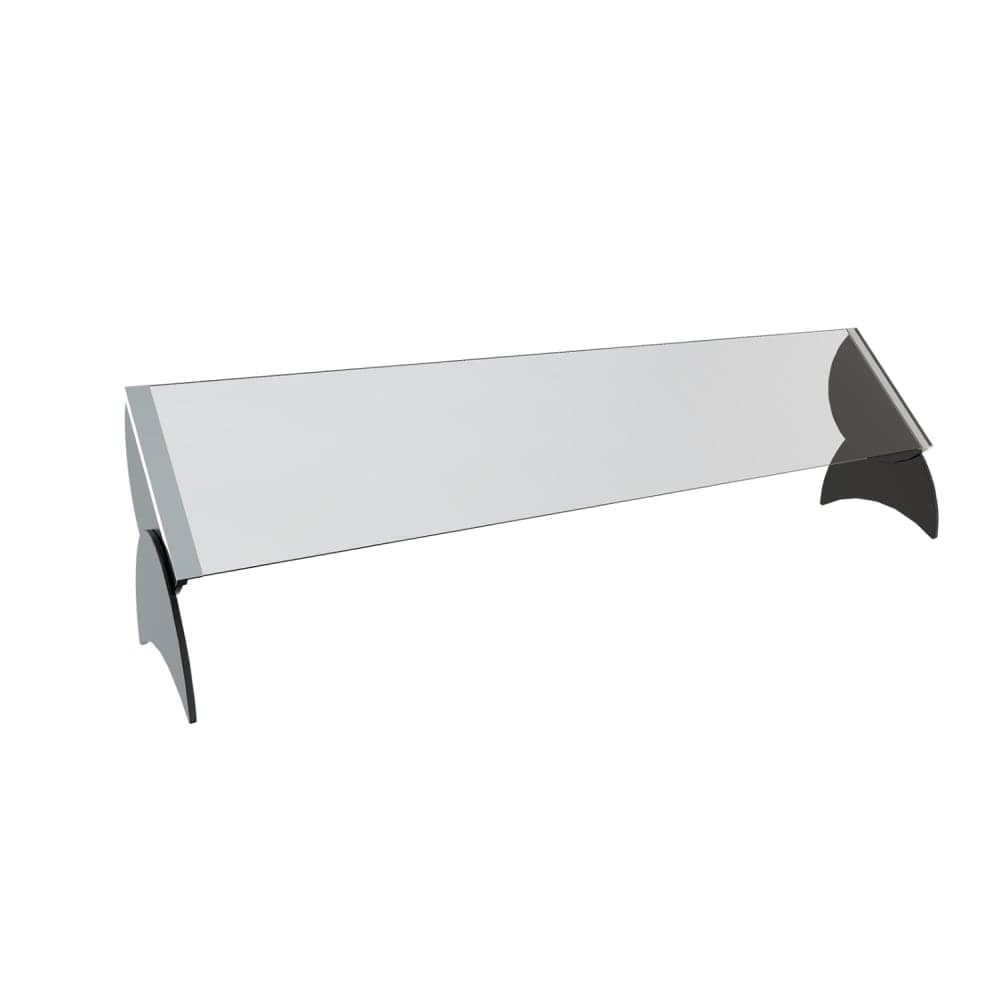 Spring USA PSG60B Pivoting Sneeze Guard - 60"W x 18"D x 17 3/10"H, Acrylic, Clear/Black