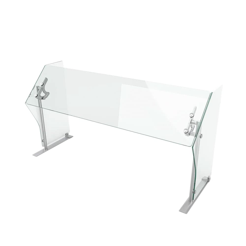 Spring USA VG3-P-48 48" Portable Food Shield - Free-Standing, Adjustable, Glass/Aluminum