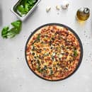 Epicurean 10" Round Pizza Board - Paper Composite, Slate (429-001002) thumbnail 2