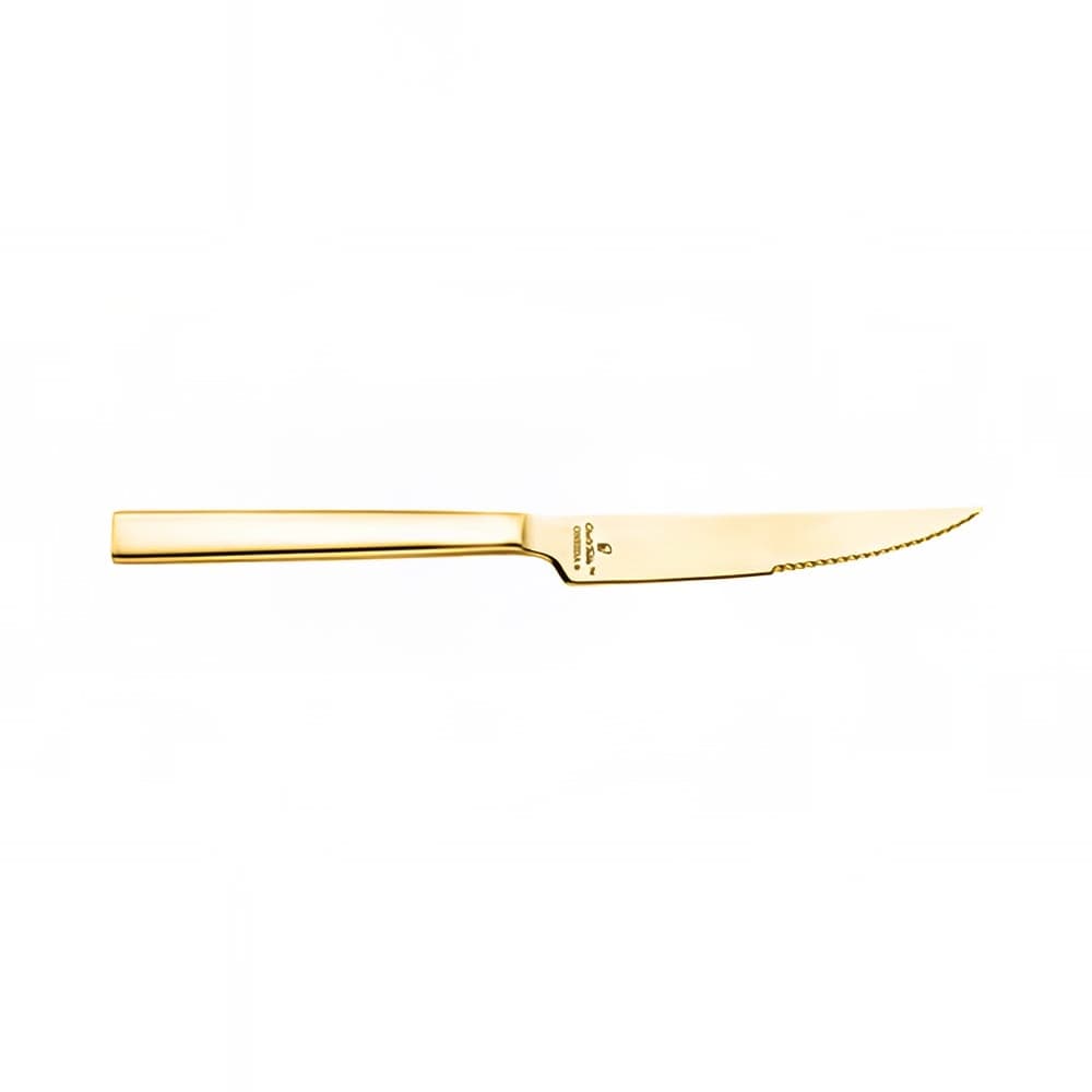 Oneida 10" Steak Knife with 18/0 Stainless Grade, Chef's Table Gold™ Pattern (B408KSSF)