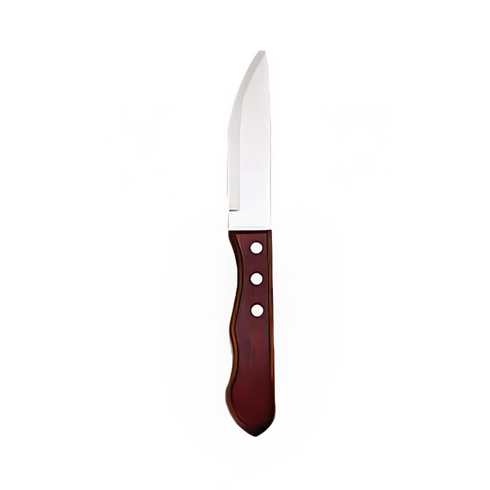 Oneida 10" Steak Knife with Stainless Blade & Red Wood Handle, Nevada Pattern (B770KSSMRT)