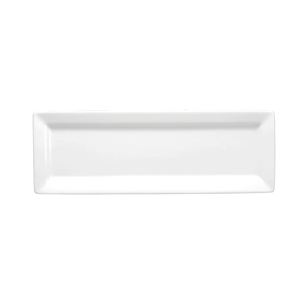 Oneida Rectangular Buffalo Serving Tray - 16" x 5 1/2", Porcelain, Bright White (F8010000415S)