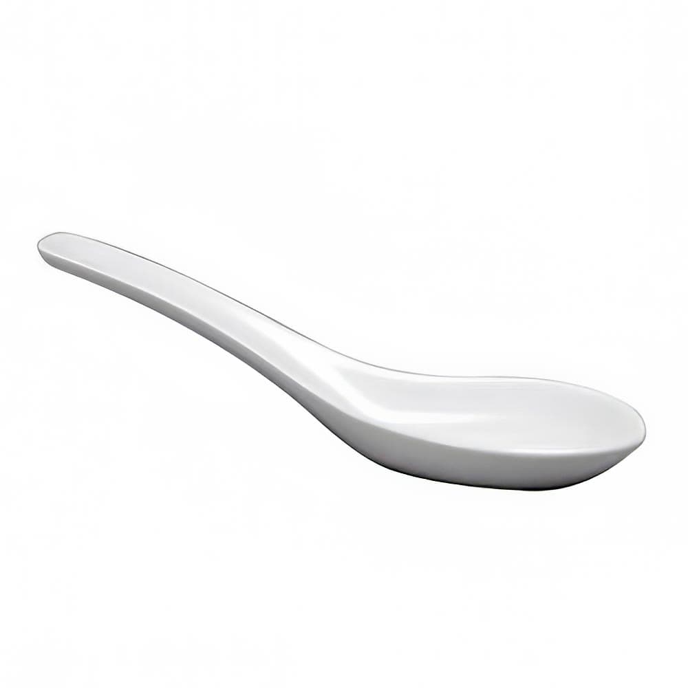 Oneida 5" Buffalo Chinese Soup Spoon - Porcelain, Bright White (F8010000794)