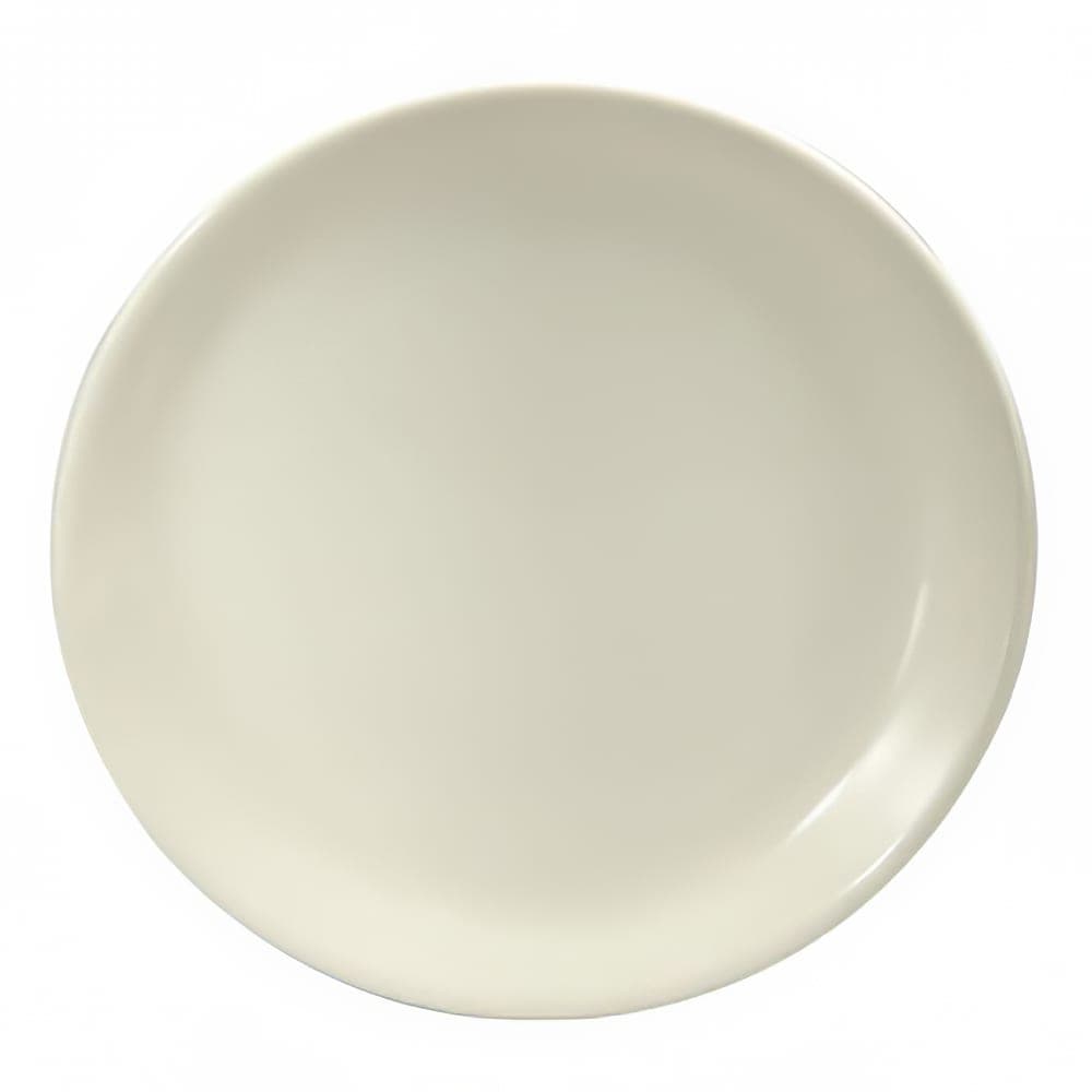 Oneida 7 1/4" Round Buffalo Plate - Porcelain, Cream White (F9000000125C)