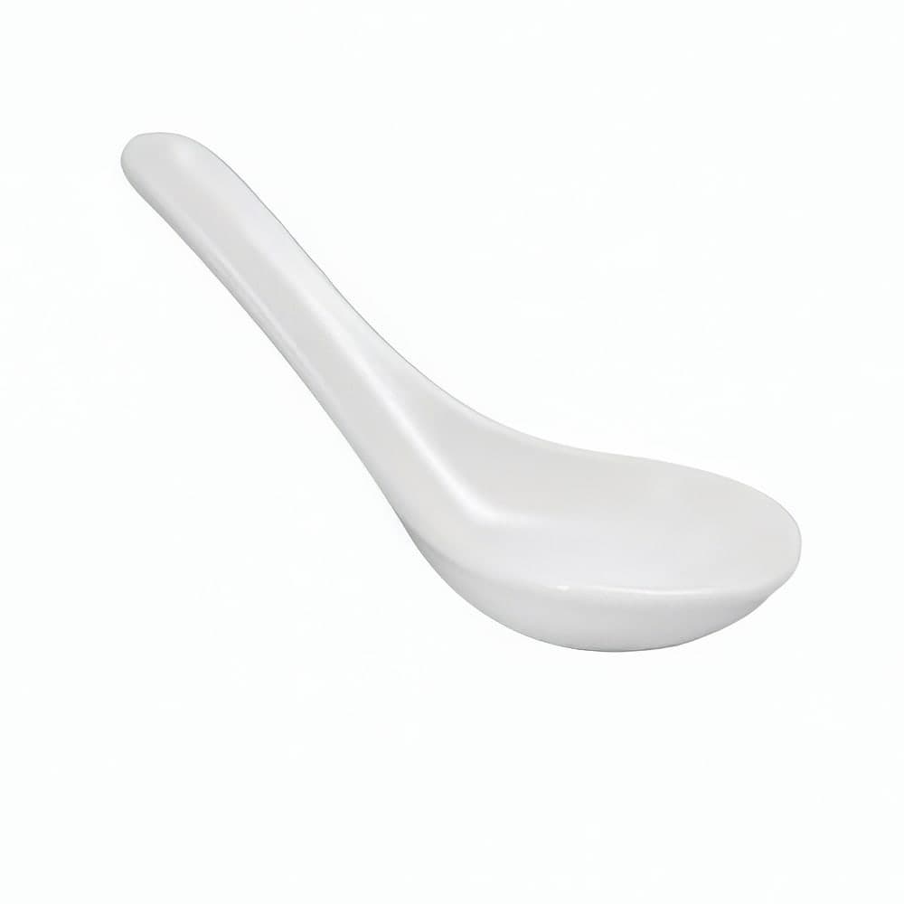 Oneida 4 7/8" Fusion Wonton Soup Spoon - Porcelain, Bright White (R4020000794)