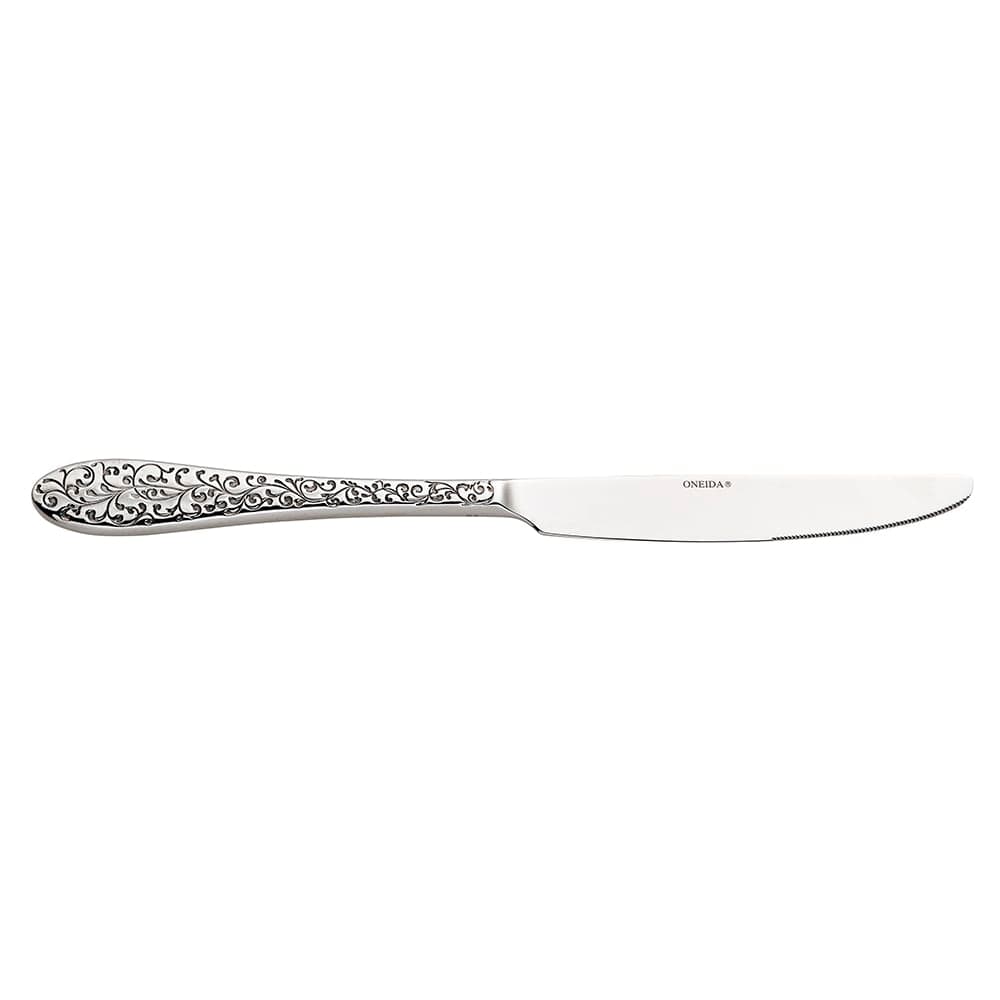 Oneida 6" Table Knife with 18/10 Stainless Grade, Ivy Flourish Pattern (T638KDTF)