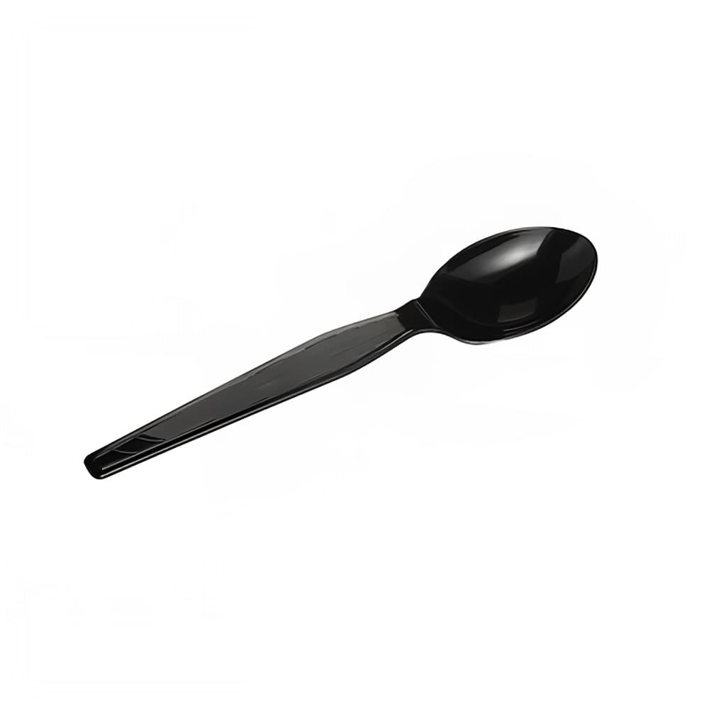 Dixie TH517 6" Heavy Weight Disposable Teaspoon - Polystyrene, Black