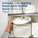 Dixie UX9PATH 8 1/2" Disposable Plate - Medium Weight, Paper, White thumbnail 4