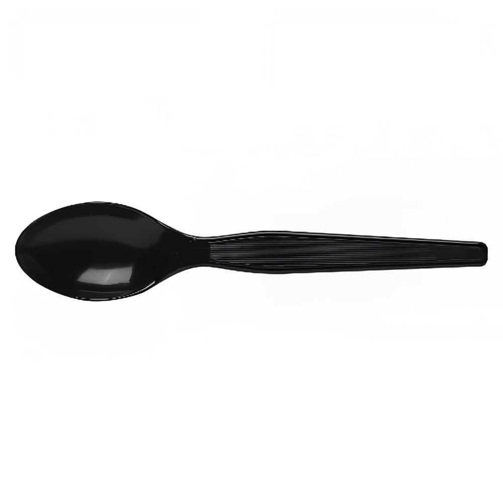 Dixie TH53C7 6" Heavy Weight Disposable Teaspoon - Polystyrene, Black