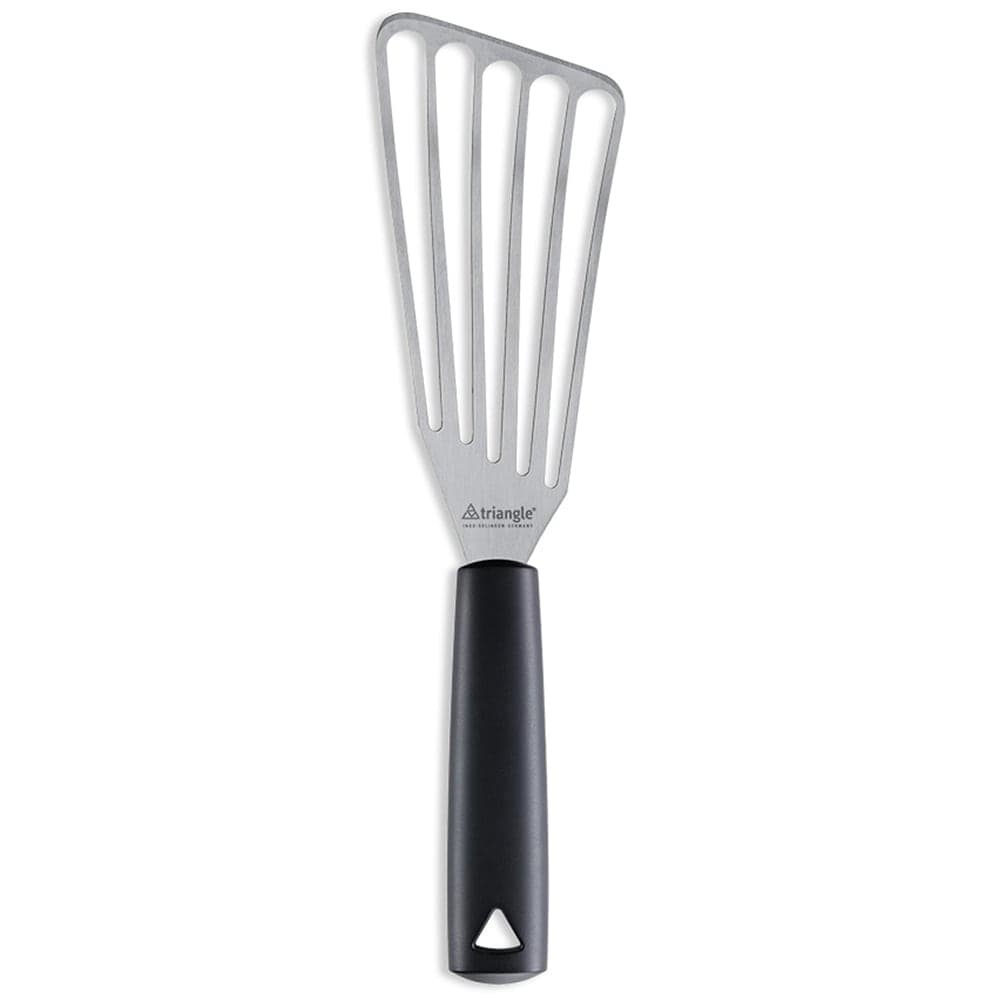 Louis Tellier Angled Slotted Turner w/ Stainless Steel Blade & Black Polypropylene Handle (735351600)