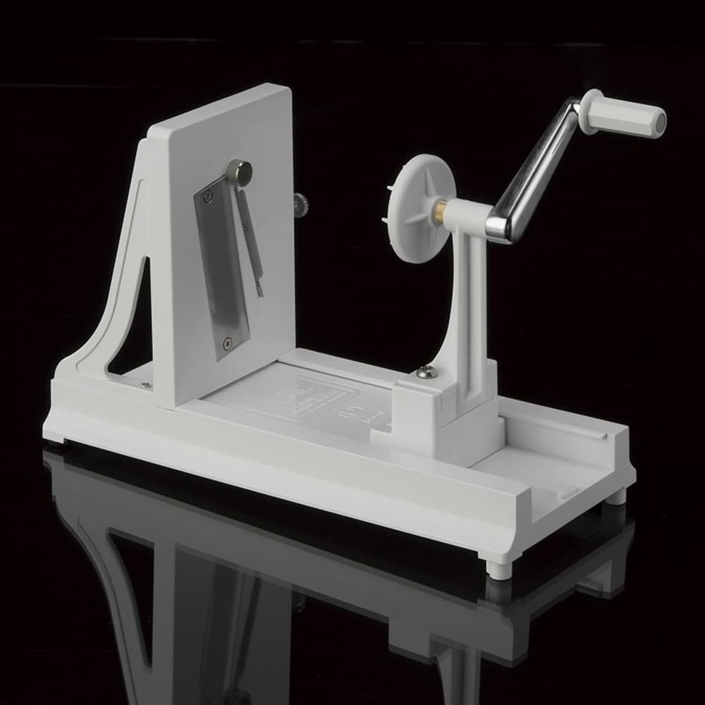 Louis Tellier Manual Vegetable Spiral Slicer w/ (4) Blades - White (BN5)