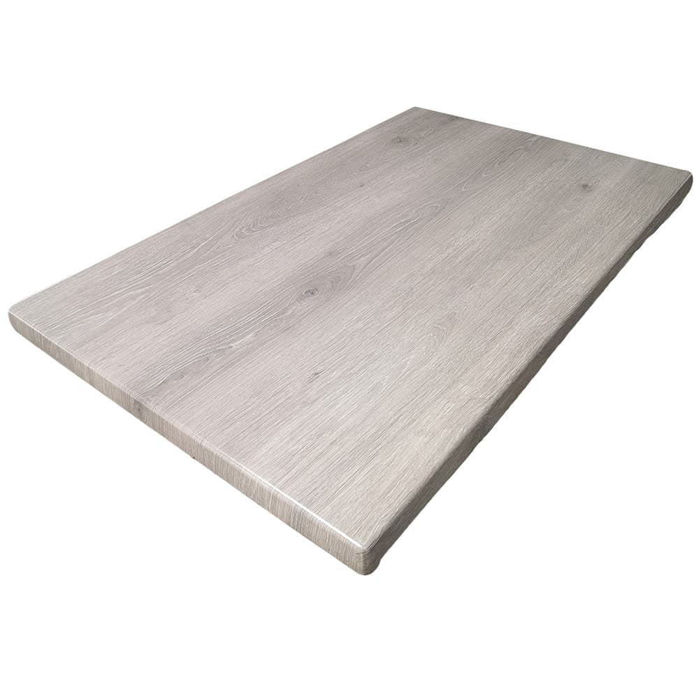 American Tables & Seating 31 1/2" x 47 1/5" Rectangular Laminate Table Top - Indoor/Outdoor, Gray Oak (ATS-ATO3048-212)
