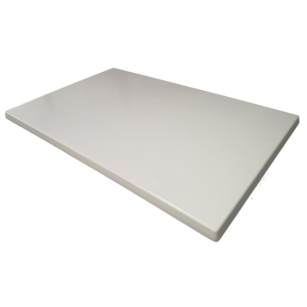 American Tables & Seating 31 1/2" x 47 1/5" Rectangular Laminate Table Top - Indoor/Outdoor, Pearl White (ATS-ATO3048-214)