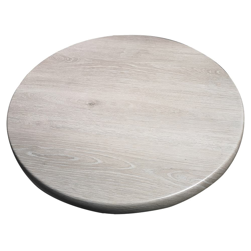 American Tables & Seating 35 1/2" Round Laminate Table Top - Indoor/Outdoor, Gray Oak (ATS-ATO36-212)