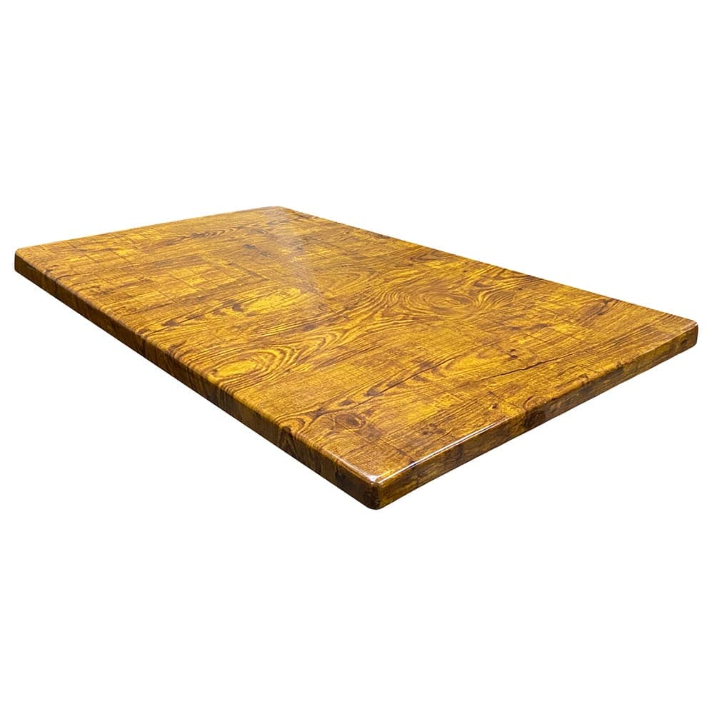 American Tables & Seating 30" x 60" Rectangular Resin Table Top, Vintage Walnut (ATS-ATR3060VT-W)