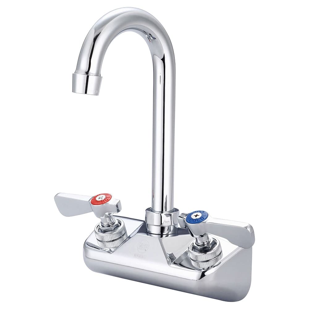 FLO FLO-4105 Splash Mount Faucet - 5" Gooseneck Spout, 4" Centers