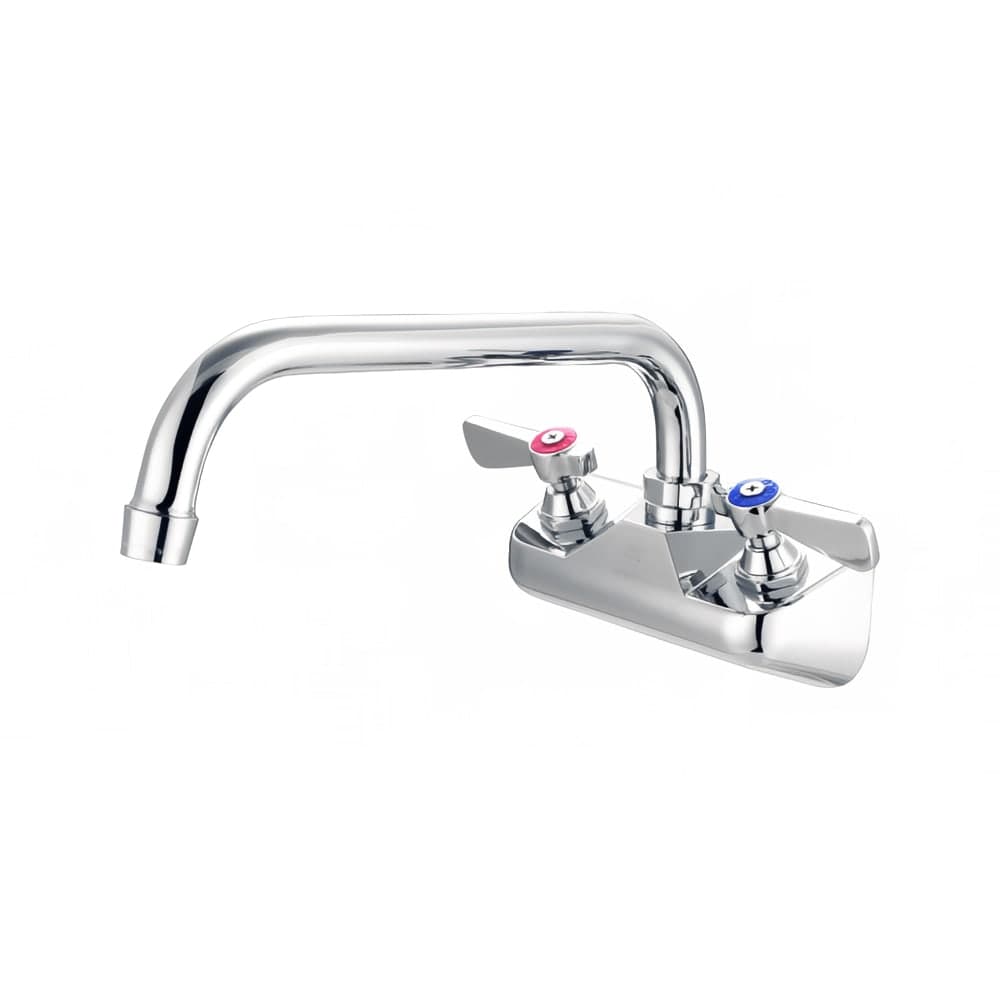 FLO FLO-4106 Splash Mount Faucet - 6" Gooseneck Spout, 4" Centers