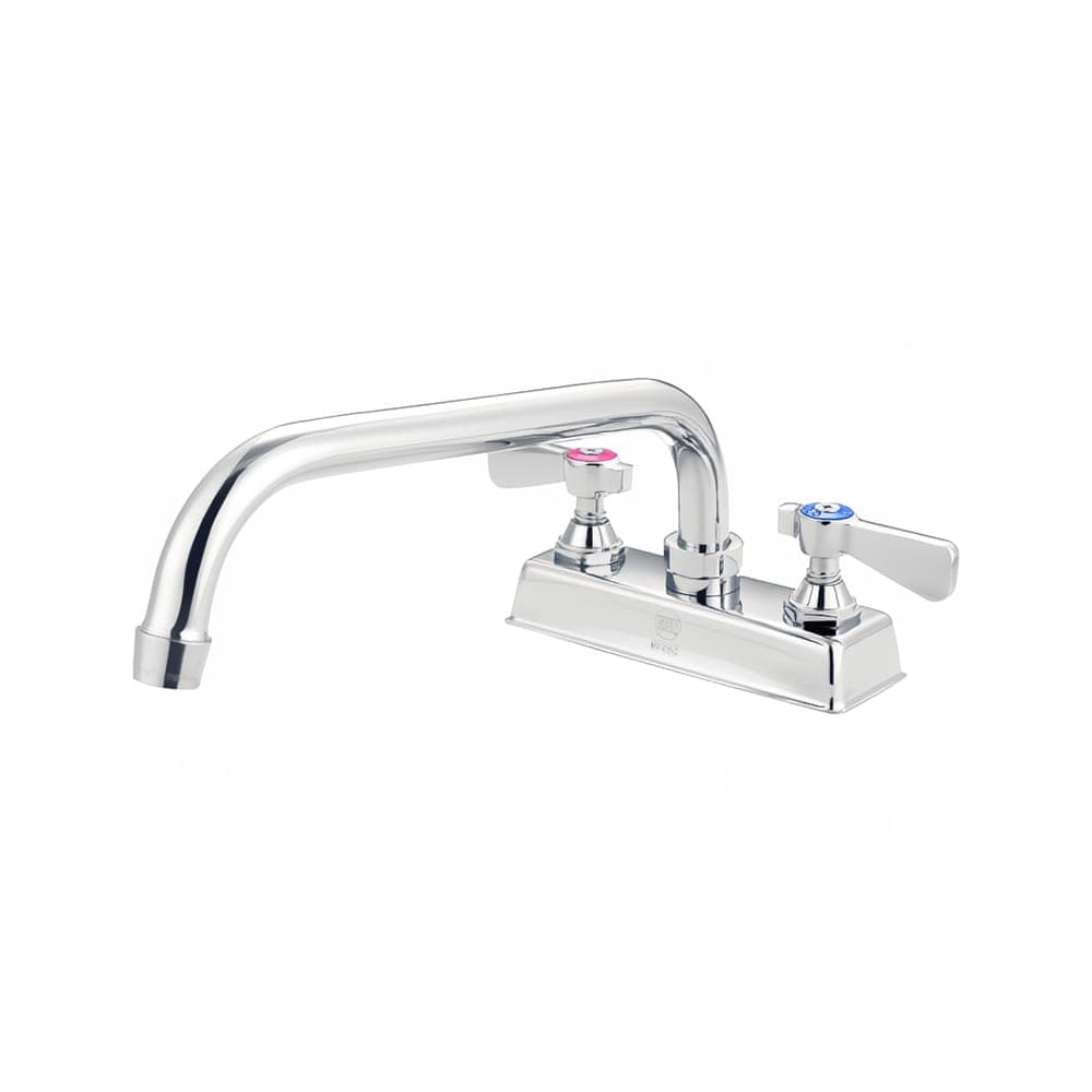 FLO FLO-4206 Deck Mount Faucet - 6" Swivel Gooseneck Spout, 4" Centers