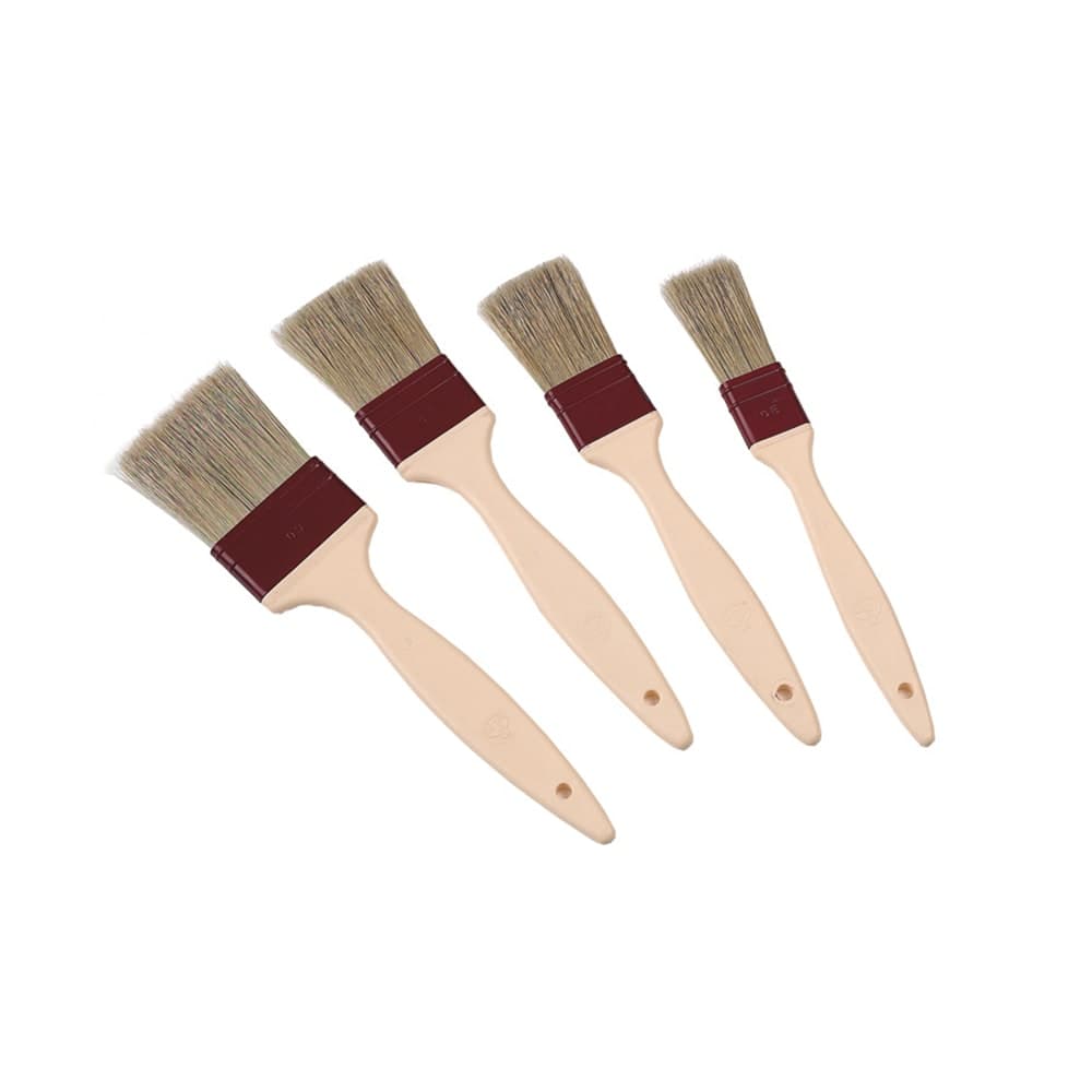 Matfer Bourgeat 116011 1" Flat Pastry Brush - Natural Bristles, Plastic Handle
