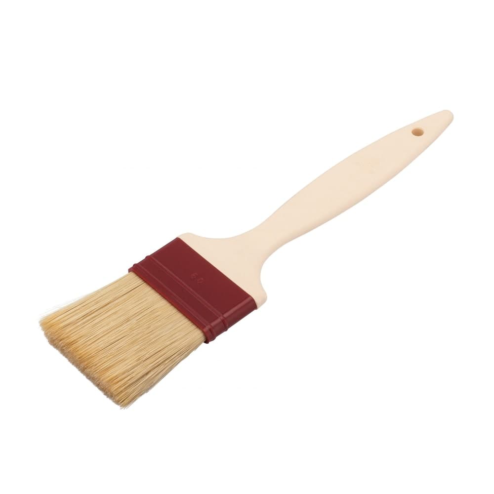 Matfer Bourgeat 116016 2" Flat Pastry Brush - Natural Bristles, Plastic Handle