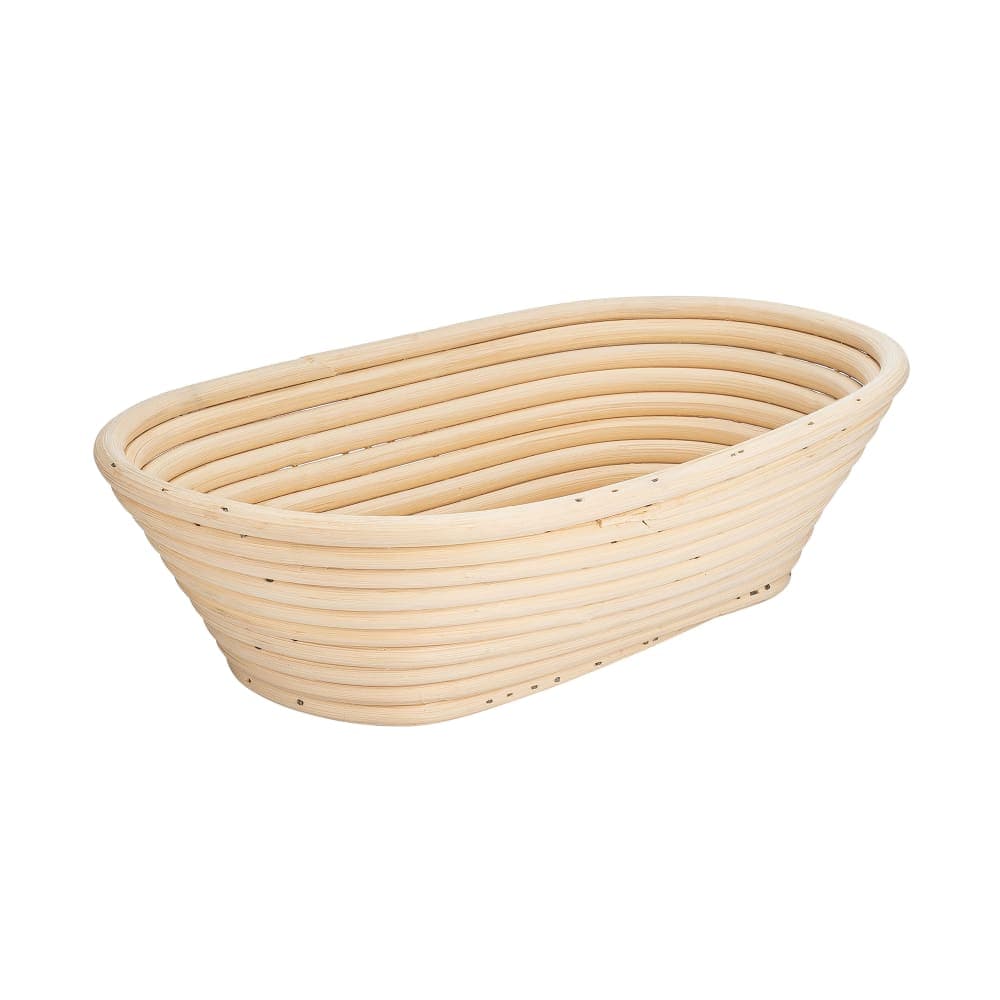 Matfer Bourgeat 118501 7 7/8" x 4 3/4" Banneton Dough Proofing Basket - Willow, Beige