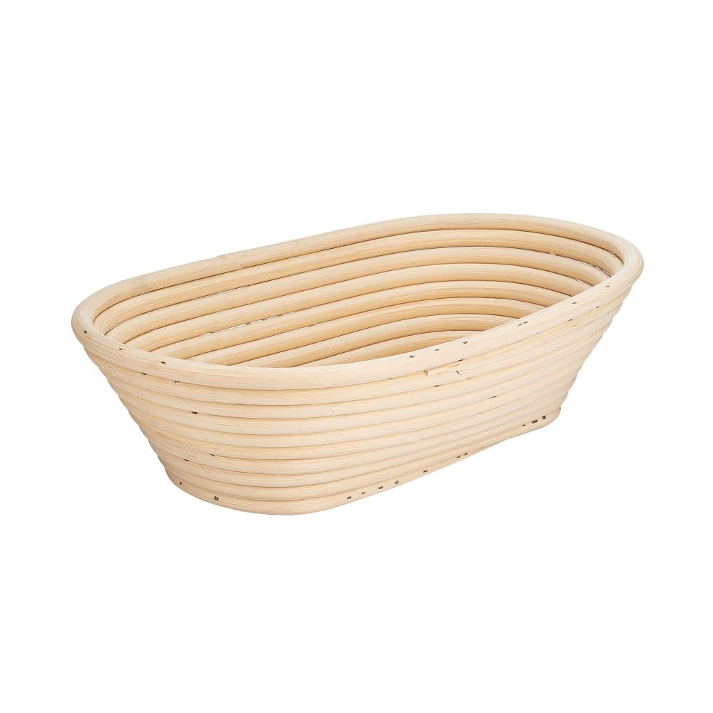 Matfer Bourgeat 118502 9 1/2" x 6" Banneton Dough Proofing Basket - Willow, Beige