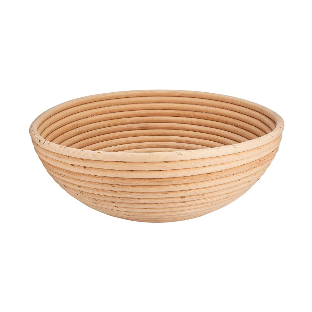 Matfer Bourgeat 118505 7 1/2" Banneton Round Dough Proofing Basket - Willow, Beige