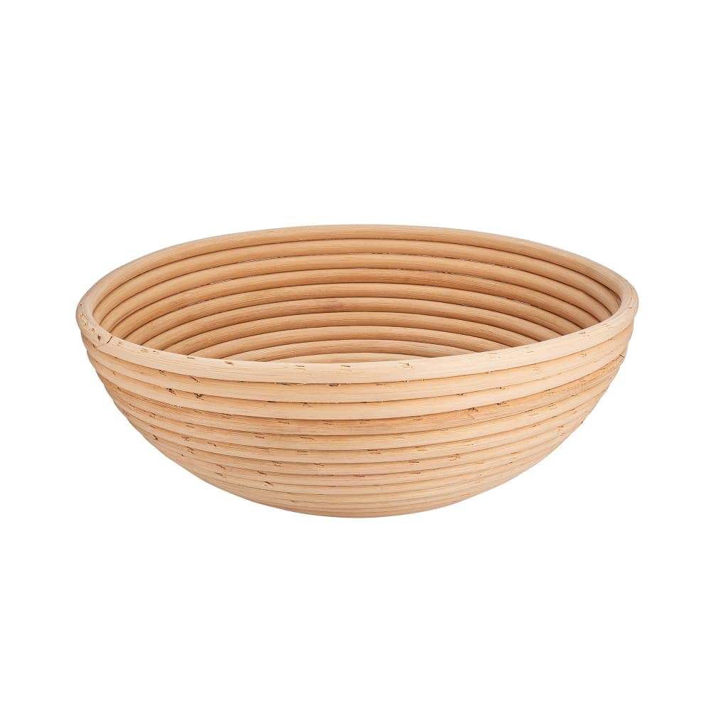 Matfer Bourgeat 118506 10 1/4" Banneton Round Dough Proofing Basket - Willow, Beige