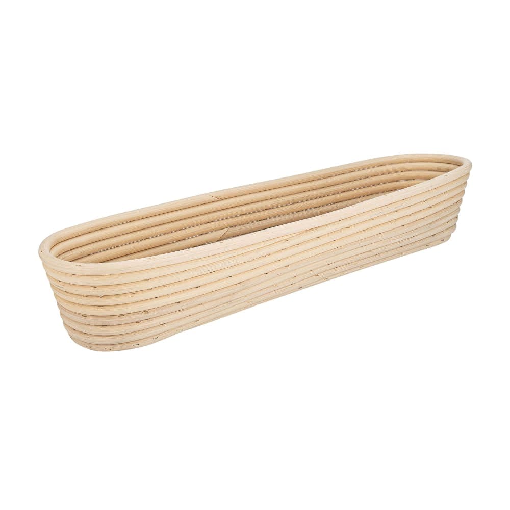 Matfer Bourgeat 118515 16 1/4" x 3 3/4" Banneton Dough Proofing Basket - Willow, Beige