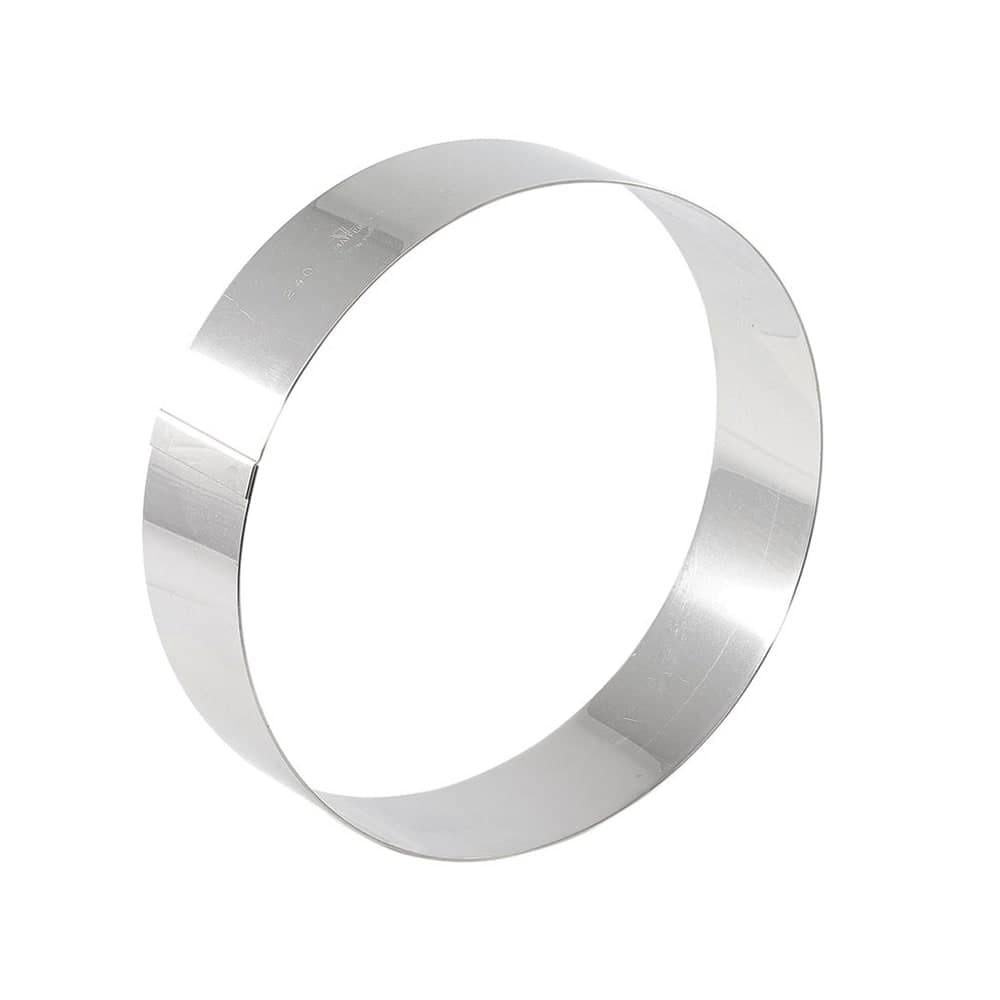 Matfer Bourgeat 371408 8" Round Mousse Ring, Stainless Steel