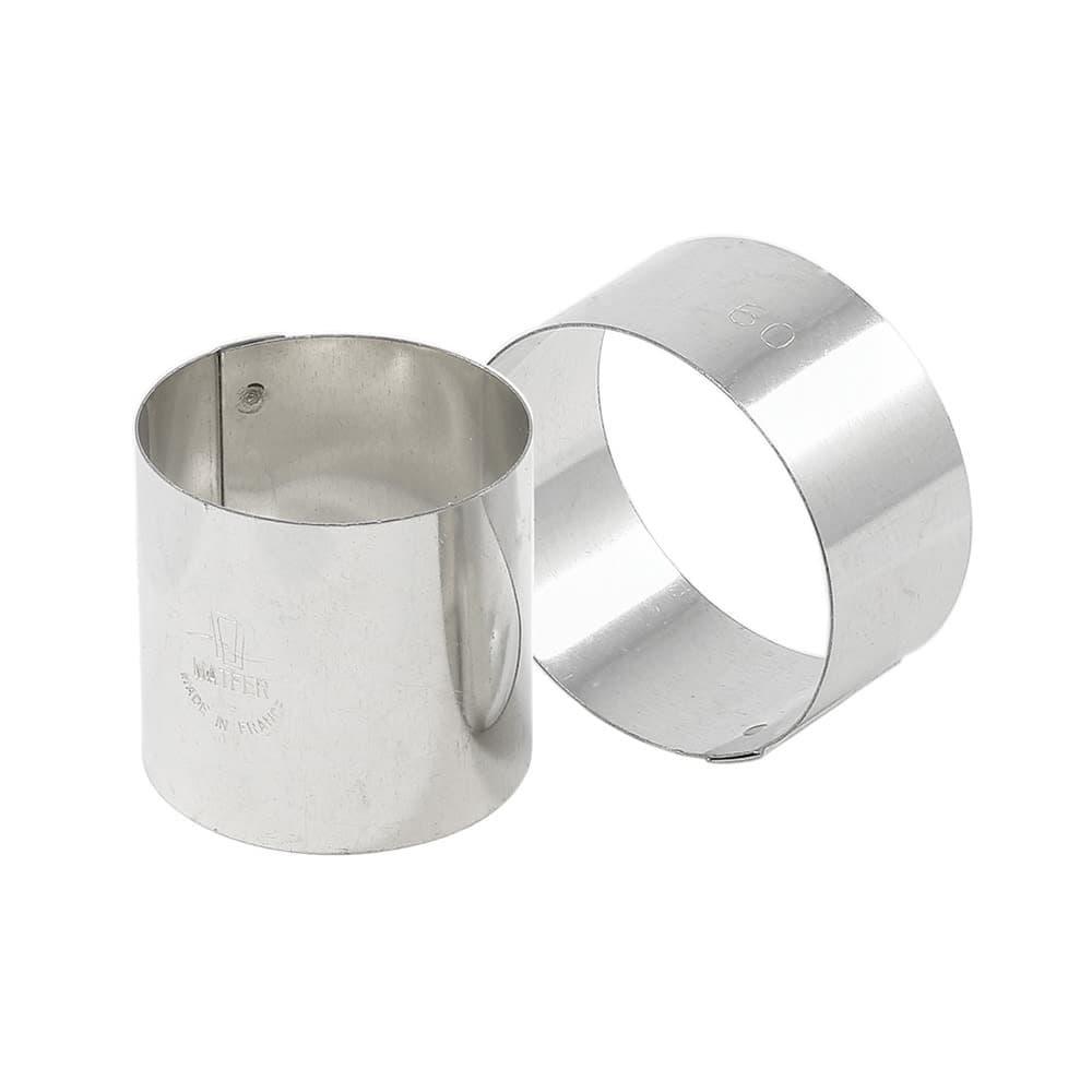 Matfer Bourgeat 375334 2 1/2" Round Nonnette Ring, Stainless Steel