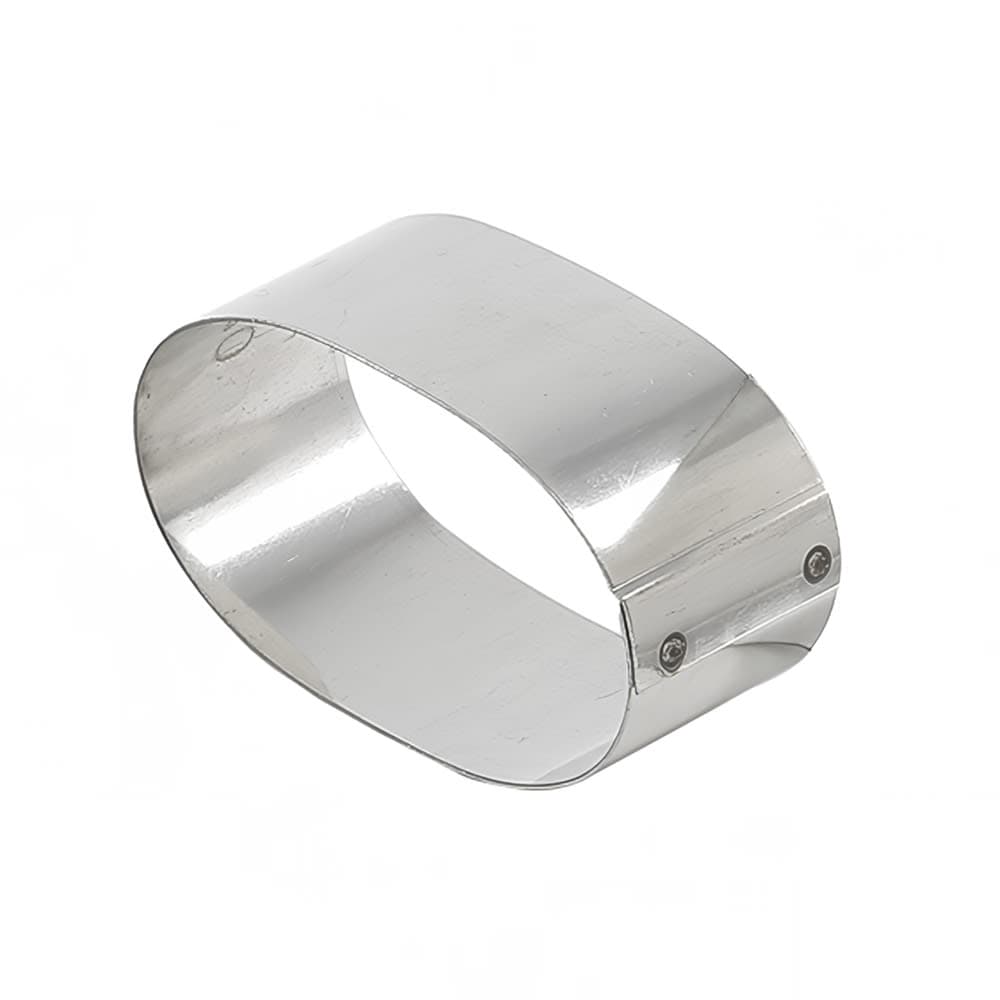 Matfer Bourgeat 376040 3" x 1 3/4" Oval Nonnette Ring, Stainless Steel